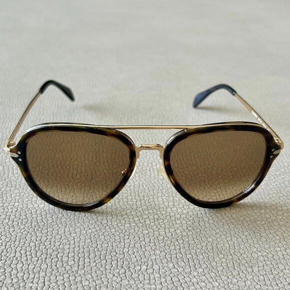 Celine Tortoise Shell Acetate Aviator Sunglasses - 41374/S - Picture 2 of 6